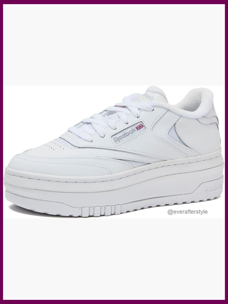 Platform Sneakers With 2" Heel, Lace-Up Closure, Leather Upper